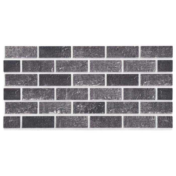 Panouri de perete 10 buc. 100 x 50 cm Negru și Gri Spumă EPS - WALTI WALTI