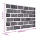 Panouri de perete 10 pcs Negru și Gri 100 x 50 cm Spumă EPS - WALTI WALTI