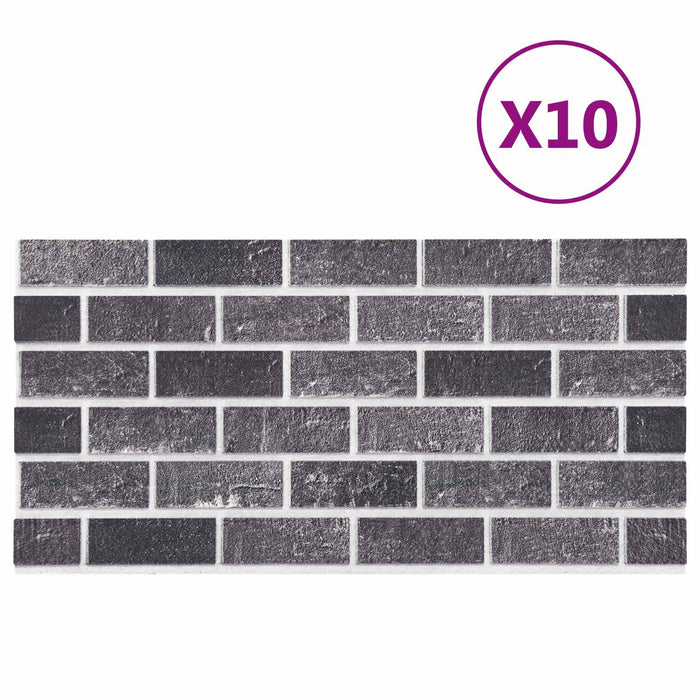 Panouri de perete 10 pcs Negru și Gri 100 x 50 cm Spumă EPS - WALTI WALTI