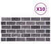 Panouri de perete 10 pcs Negru și Gri 100 x 50 cm Spumă EPS - WALTI WALTI