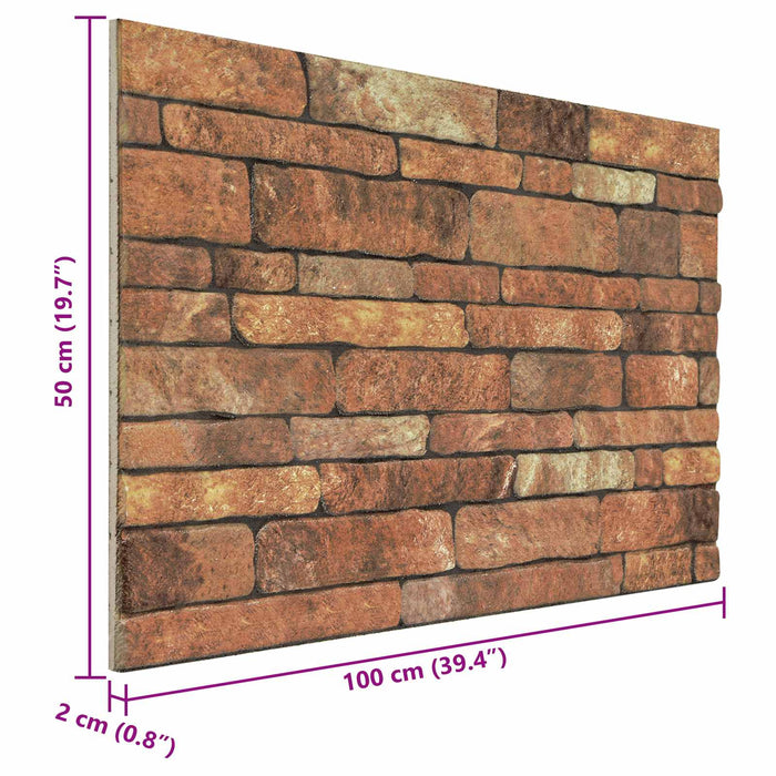 Panouri de perete 10 pcs Maro și alb 100 x 50 cm Spumă EPS - WALTI WALTI