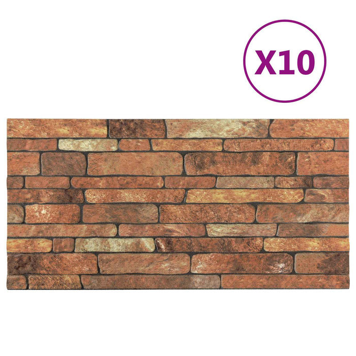 Panouri de perete 10 pcs Maro și alb 100 x 50 cm Spumă EPS - WALTI WALTI