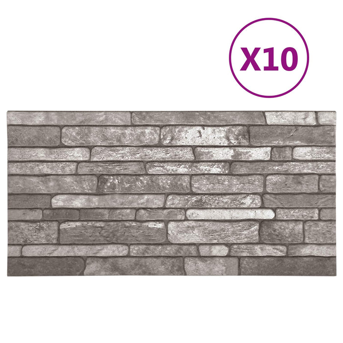 Panouri de perete 10 pcs Gri închis 100 x 50 cm Spumă EPS - WALTI WALTI