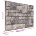 Panouri de perete 10 pcs Gri și alb 100 x 50 cm Spumă EPS - WALTI WALTI