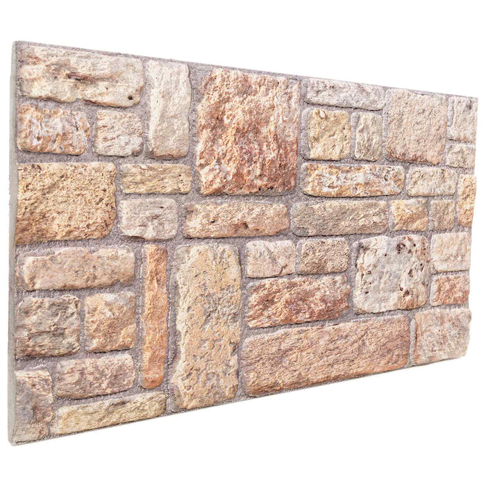 Panouri de perete 10 pcs Maro deschis și alb 100 x 50 cm - WALTI WALTI