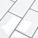 Placă de metrou 10 pcs Alb gri 30 x 30 cm Poliuretan și PET - WALTI WALTI
