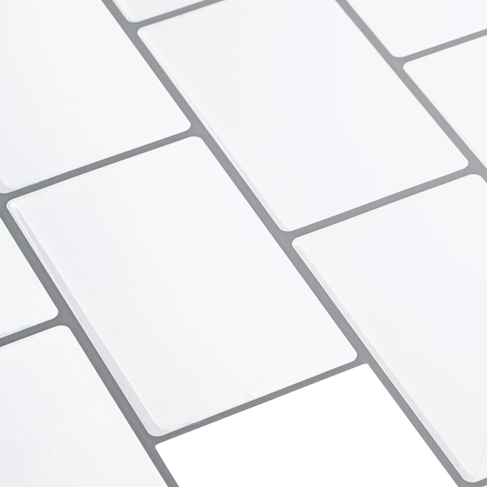 Placă de metrou 20 pcs Alb gri 30 x 30 cm Poliuretan și PET - WALTI WALTI