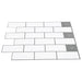Placă de metrou 20 pcs Alb gri 30 x 30 cm Poliuretan și PET - WALTI WALTI