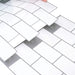 Placă de metrou 50 pcs Alb gri 30 x 30 cm Poliuretan și PET - WALTI WALTI