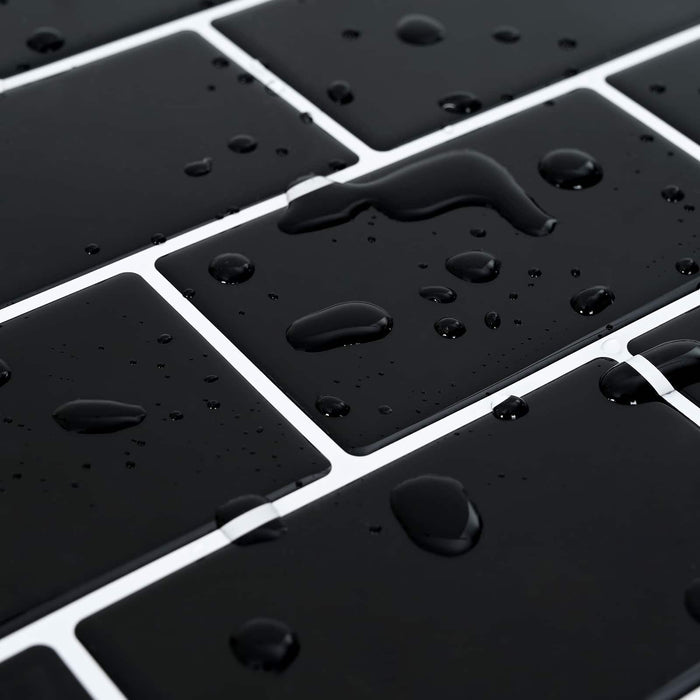 Placă de metrou 20 pcs Negru 30 x 30 cm Poliuretan și PET - WALTI WALTI
