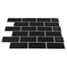 Placă de metrou 20 pcs Negru 30 x 30 cm Poliuretan și PET - WALTI WALTI
