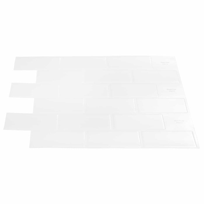 Placă de metrou 20 pcs Alb 30 x 30 cm Poliuretan și PET - WALTI WALTI