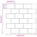 Placă de metrou 20 pcs Alb 30 x 30 cm Poliuretan și PET - WALTI WALTI