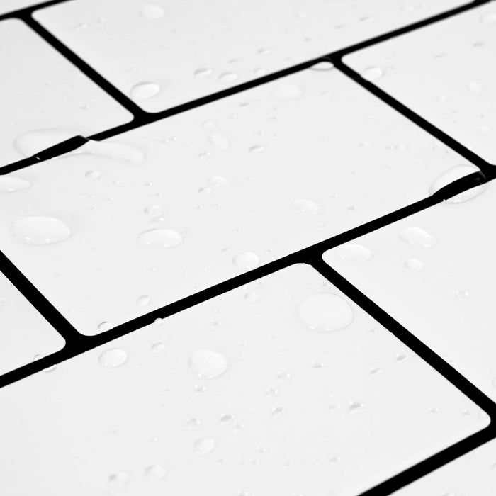 Placă de metrou 20 pcs Alb negru 30 x 30 cm Poliuretan și PET - WALTI WALTI