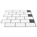Placă de metrou 20 pcs Alb negru 30 x 30 cm Poliuretan și PET - WALTI WALTI