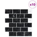 Placă de metrou 10 pcs Marmură neagră 30 x 30 cm - WALTI WALTI