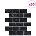 Placă de metrou 50 pcs Marmură neagră 30 x 30 cm - WALTI WALTI