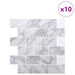 Placă de metrou 10 pcs Marmură albă 30 x 30 cm - WALTI WALTI