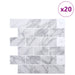 Placă de metrou 20 pcs Marmură albă 30 x 30 cm - WALTI WALTI