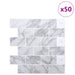 Placă de metrou 50 pcs Marmură albă 30 x 30 cm - WALTI WALTI