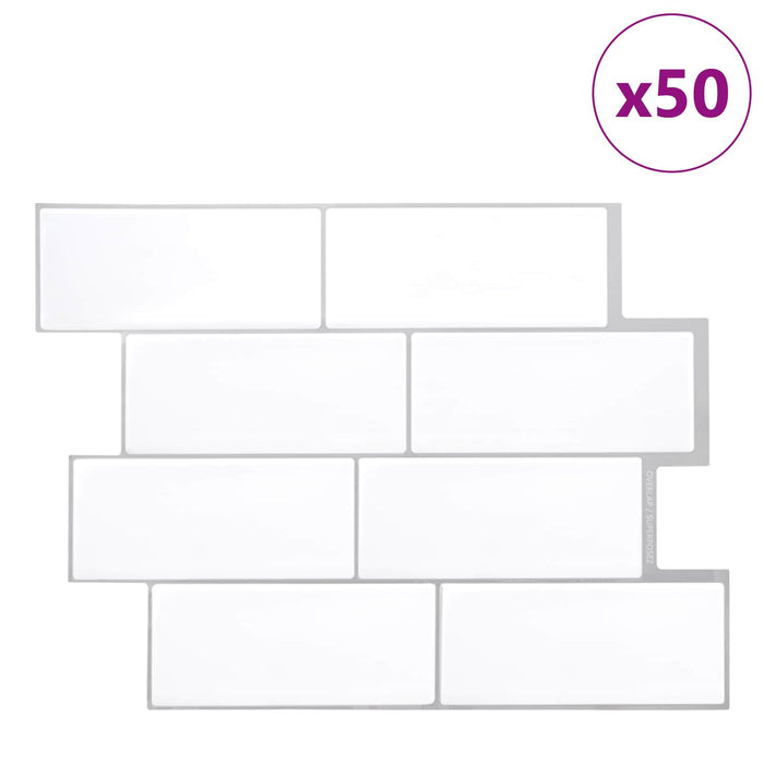 Placă de metrou 20 pcs Alb gri 29 x 21 cm Poliuretan și PET - WALTI WALTI