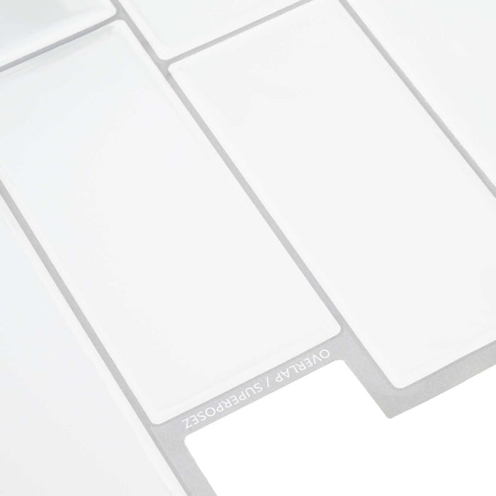 Placă de metrou 50 pcs Alb gri 29 x 21 cm Poliuretan și PET - WALTI WALTI