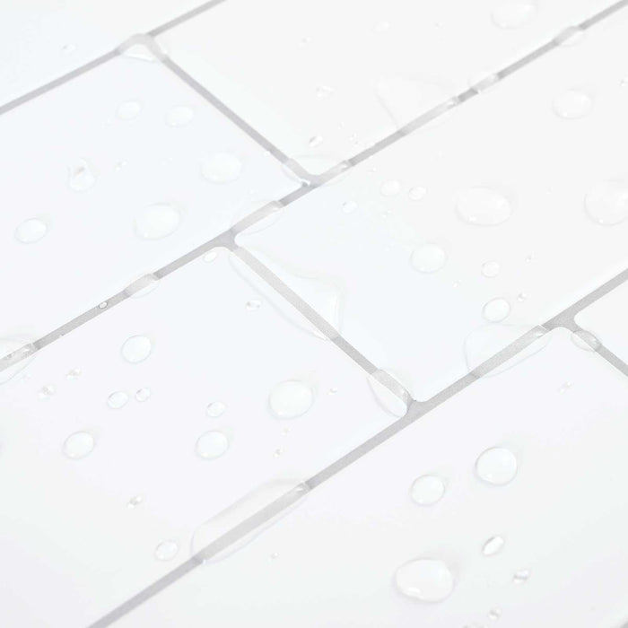 Placă de metrou 50 pcs Alb gri 29 x 21 cm Poliuretan și PET - WALTI WALTI