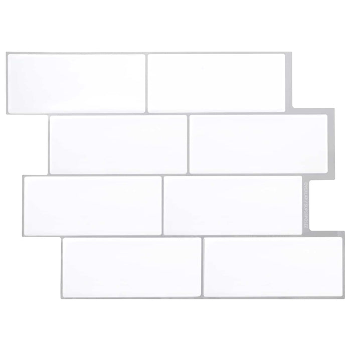 Placă de metrou 50 pcs Alb gri 29 x 21 cm Poliuretan și PET - WALTI WALTI