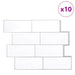 Placă de metrou 50 pcs Alb gri 29 x 21 cm Poliuretan și PET - WALTI WALTI