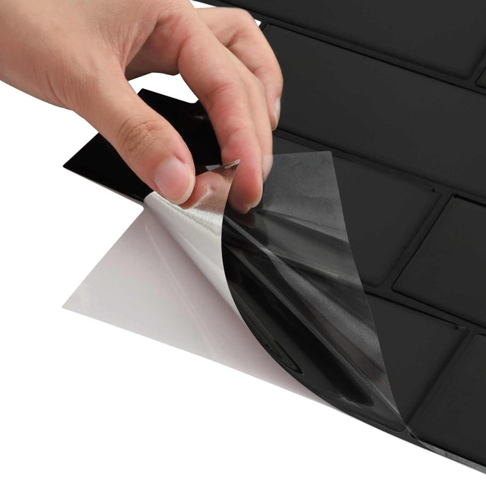 Placă de metrou 10 pcs Negru 29 x 21 cm Poliuretan și PET - WALTI WALTI