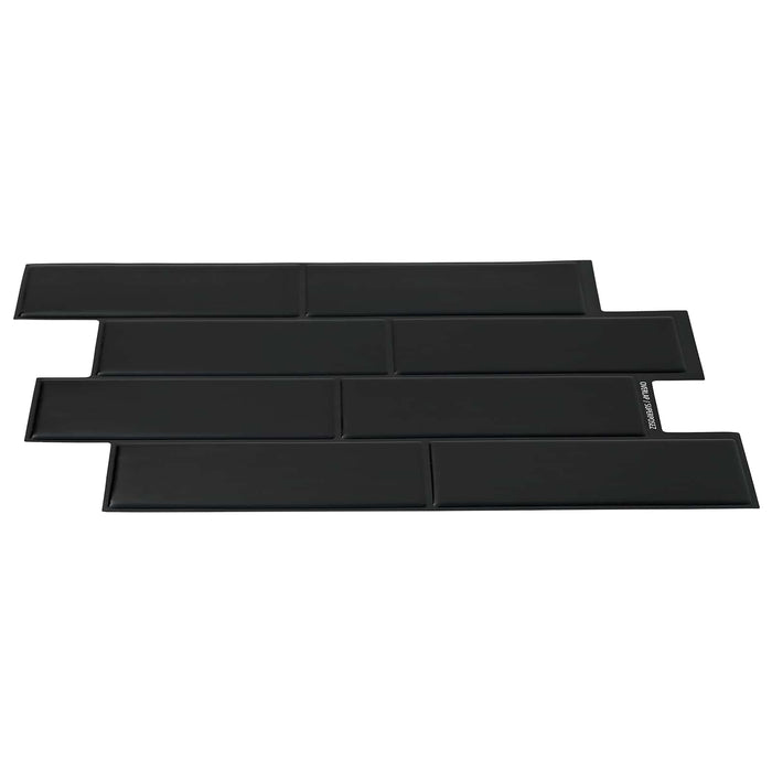 Placă de metrou 10 pcs Negru 29 x 21 cm Poliuretan și PET - WALTI WALTI