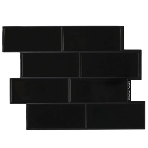 Placă de metrou 20 pcs Negru 29 x 21 cm Poliuretan și PET - WALTI WALTI