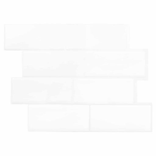 Placă de metrou 10 pcs Alb 29 x 21 cm Poliuretan și PET - WALTI WALTI