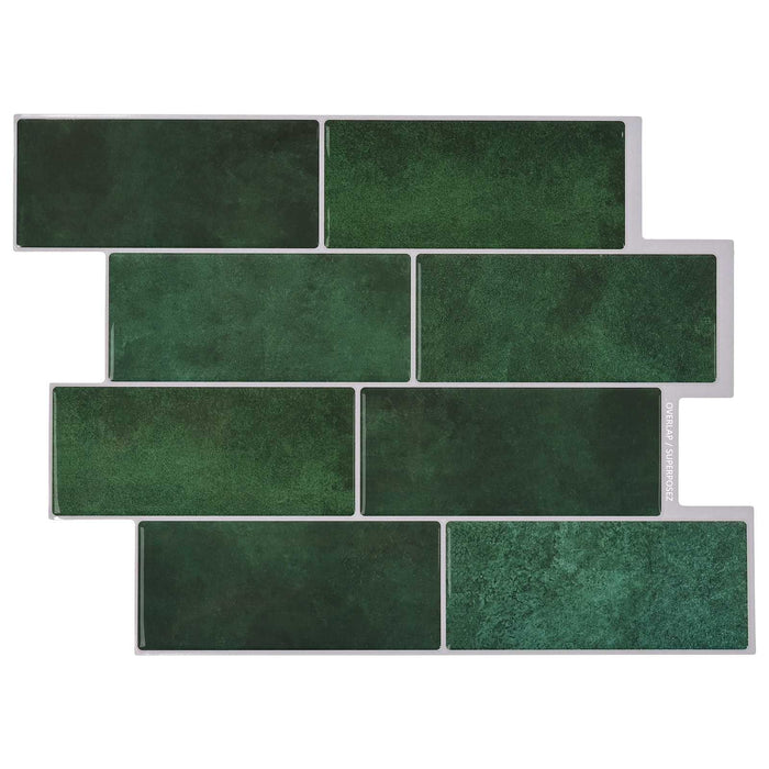 Placă de metrou 10 pcs Verde închis 29 x 21 cm - WALTI WALTI
