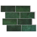 Placă de metrou 10 pcs Verde închis 29 x 21 cm - WALTI WALTI