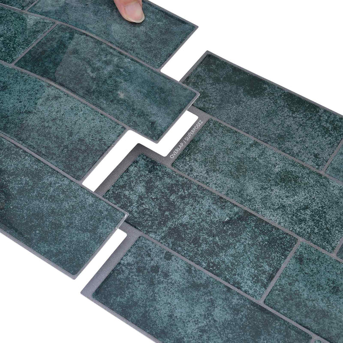 Placă de metrou 50 pcs Verde-albăstrui 29 x 21 cm - WALTI WALTI