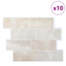 Placă de metrou 10 pcs Marmură bej 29 x 21 cm Poliuretan și PET - WALTI WALTI