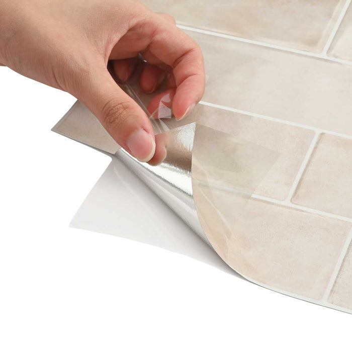 Placă de metrou 50 pcs Marmură bej 29 x 21 cm Poliuretan și PET - WALTI WALTI