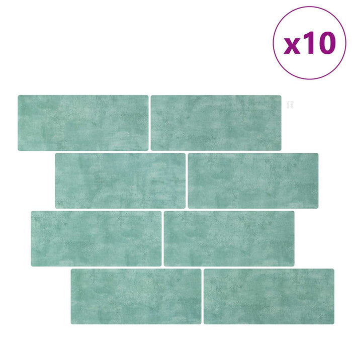 Placă de metrou 10 pcs Gri Verde 29 x 21 cm Poliuretan și PET - WALTI WALTI