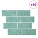 Placă de metrou 10 pcs Gri Verde 29 x 21 cm Poliuretan și PET - WALTI WALTI