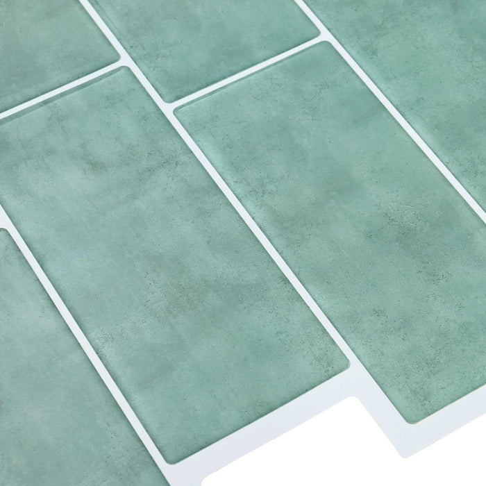 Placă de metrou 20 pcs Gri Verde 29 x 21 cm Poliuretan și PET - WALTI WALTI