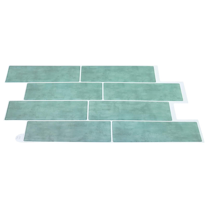 Placă de metrou 20 pcs Gri Verde 29 x 21 cm Poliuretan și PET - WALTI WALTI