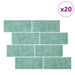 Placă de metrou 20 pcs Gri Verde 29 x 21 cm Poliuretan și PET - WALTI WALTI