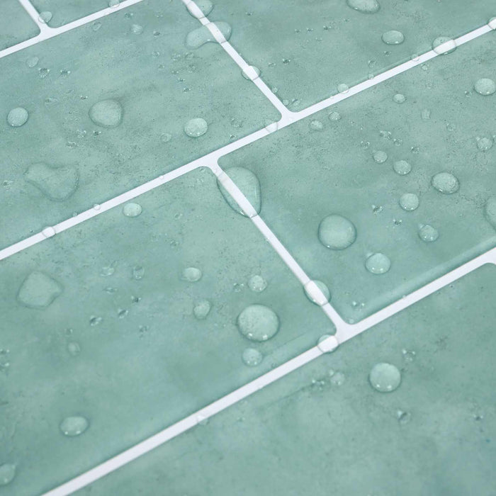 Placă de metrou 50 pcs Gri Verde 29 x 21 cm Poliuretan și PET - WALTI WALTI