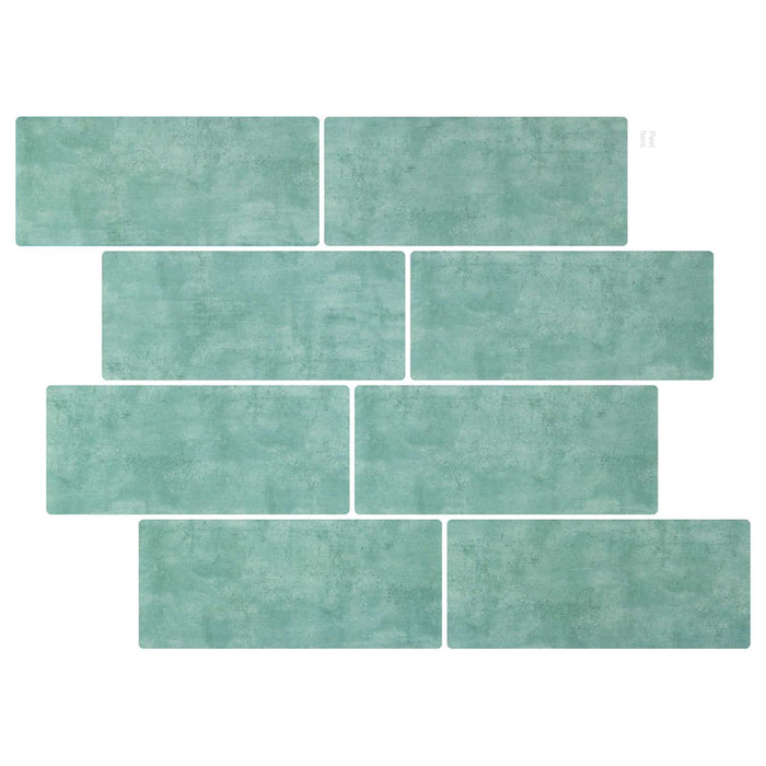 Placă de metrou 50 pcs Gri Verde 29 x 21 cm Poliuretan și PET - WALTI WALTI