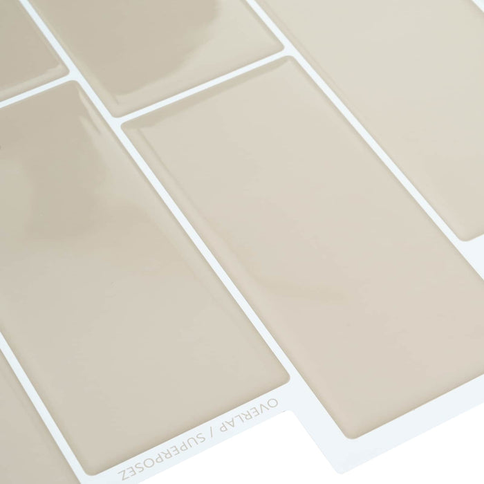 Placă de metrou 10 pcs Bej 29 x 21 cm Poliuretan și PET - WALTI WALTI