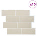 Placă de metrou 10 pcs Bej 29 x 21 cm Poliuretan și PET - WALTI WALTI