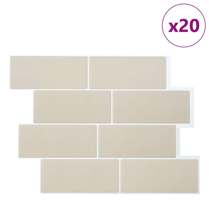 Placă de metrou 20 pcs Bej 29 x 21 cm Poliuretan și PET - WALTI WALTI