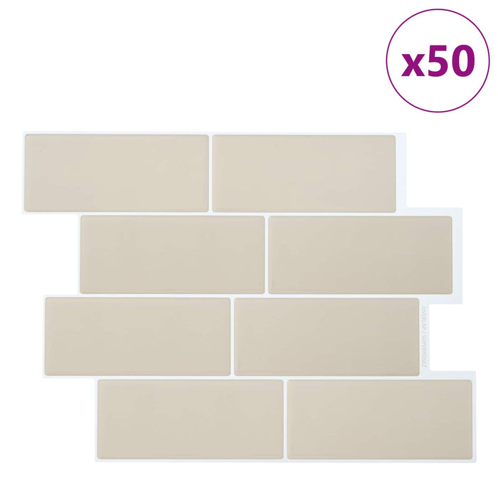 Placă de metrou 50 pcs Bej 29 x 21 cm Poliuretan și PET - WALTI WALTI