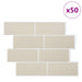 Placă de metrou 50 pcs Bej 29 x 21 cm Poliuretan și PET - WALTI WALTI